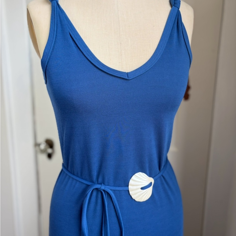 Vintage 1970s Avon Fashions Cobalt Blue Knit Dress - Picture 3 of 7